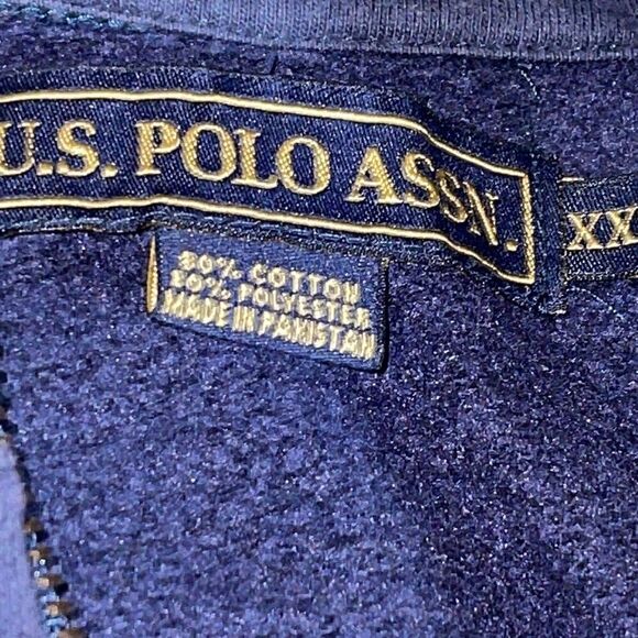 U.S polo assn Sweatshirt Mens Size XXL 1/4 zip pullover Logo Long Sleeve - Picture 7 of 10